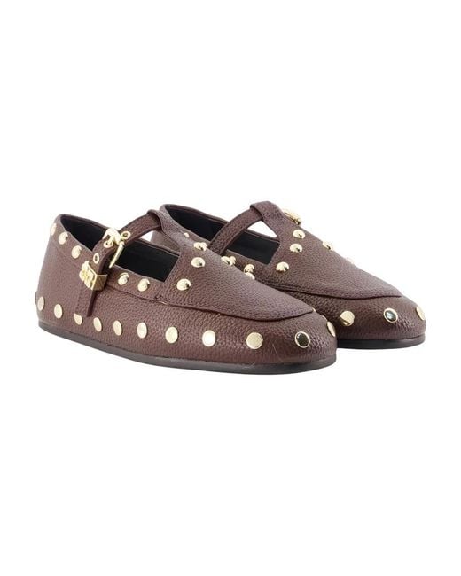 Ganni Brown Ballerina Shoes