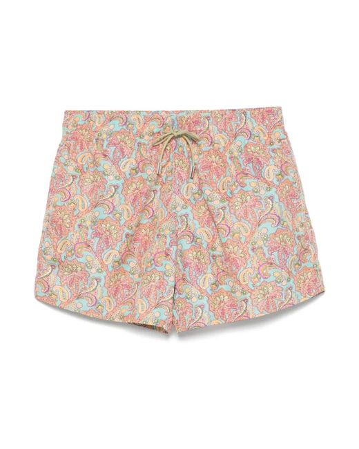 Etro Cachemira print badehose in Pink für Herren