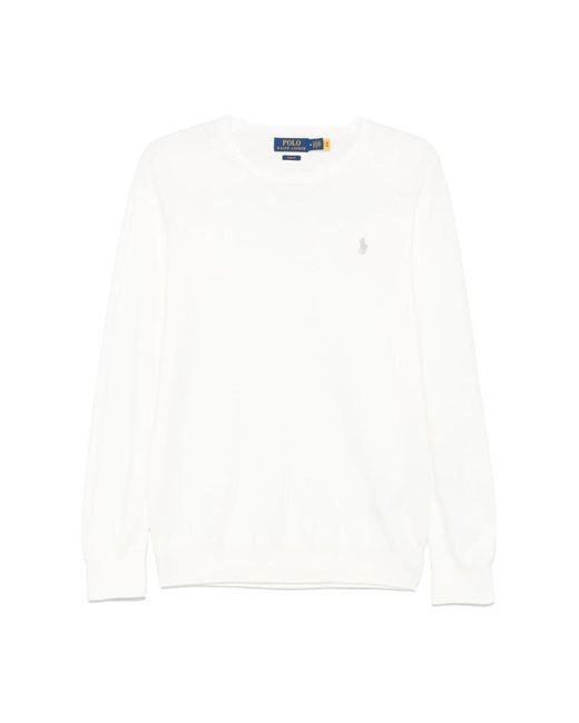 Polo Ralph Lauren White Round-Neck Knitwear for men