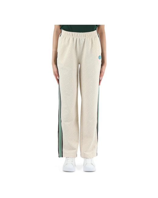 Pantaloni sportivi in cotone con patch logo di Tommy Hilfiger in Natural