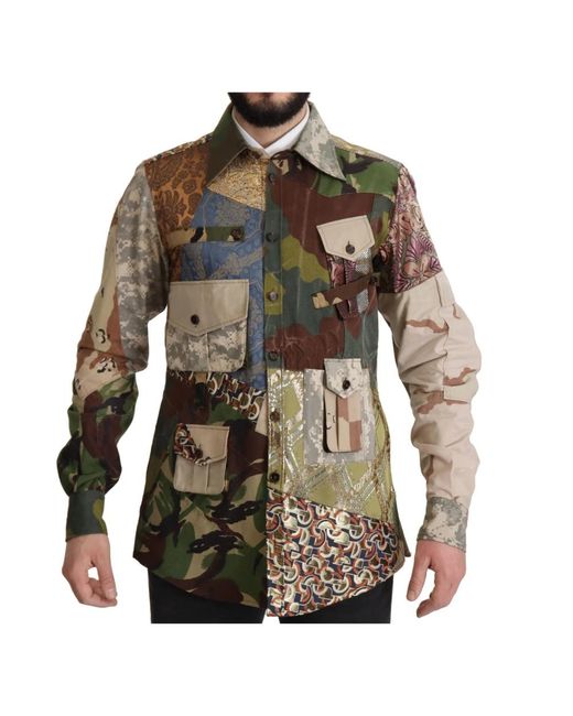 Dolce & Gabbana Green Casual Shirts for men
