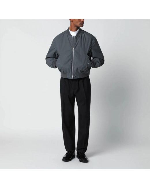 Jil Sander Blue Bomber Jackets for men