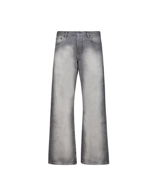 Off-White c/o Virgil Abloh Gray Straight Fit Jeans for men