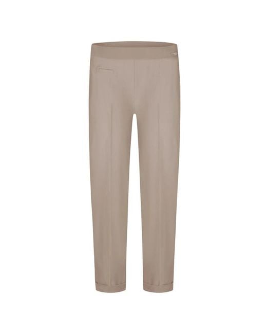Cambio Gray Straight Trousers