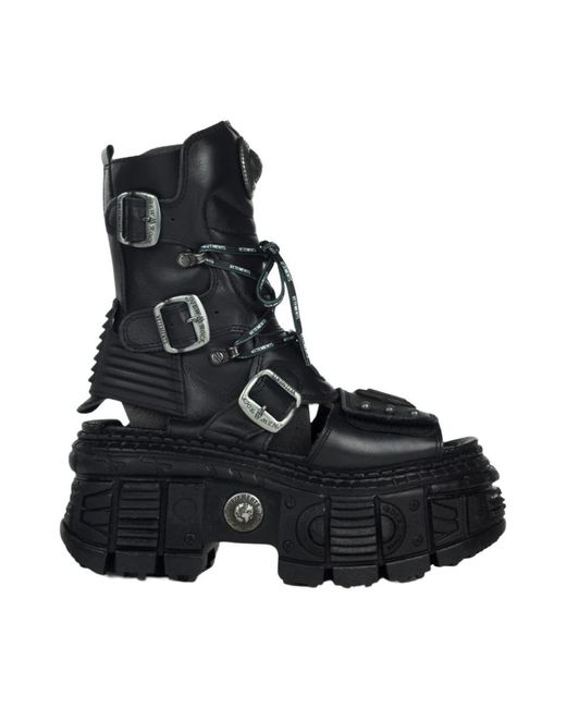 Vetements Black Lace-Up Boots