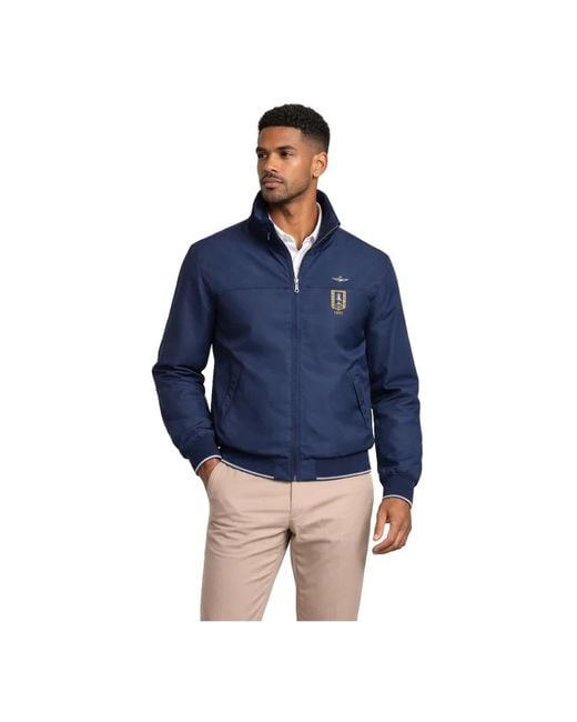 Aeronautica Militare Blue Bomber Jackets for men