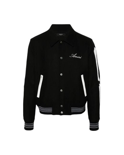 Amiri Jassen ,Zwart ,Wol Luxe Zwart & Wit Wollen Jas in het Black voor heren