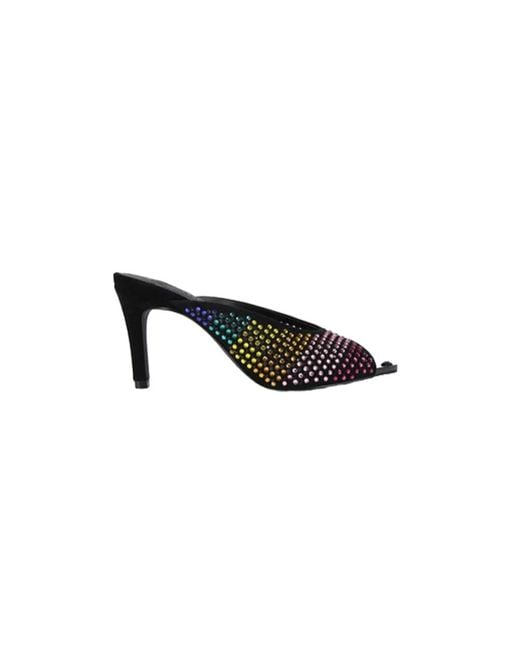 Kurt Geiger Black Heeled Mules