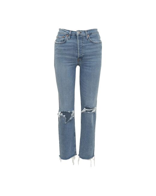Re/done Blue Skinny Jeans