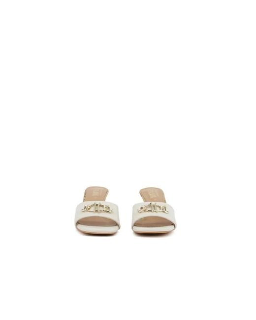 Alviero Martini 1A Classe White Heeled Mules