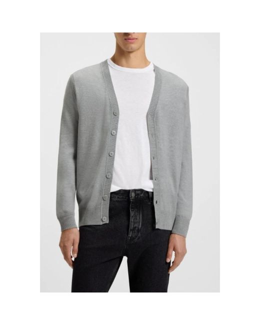 HUGO Gray Cardigans for men