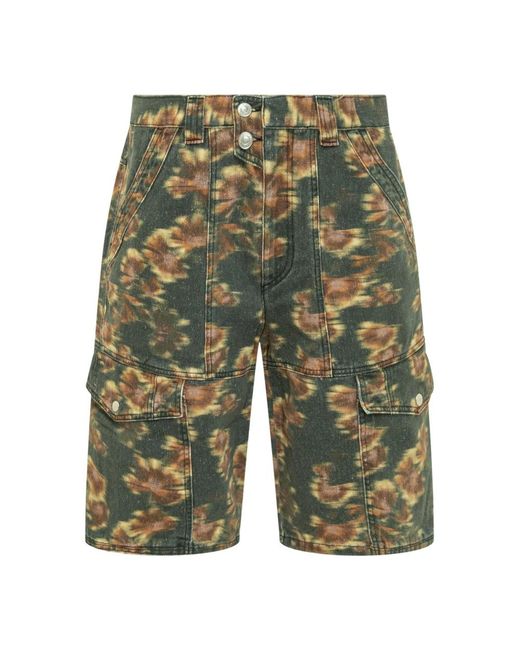 Isabel Marant Green Denim Shorts for men
