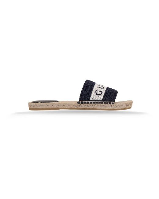 Gucci Blue Wicker Slide