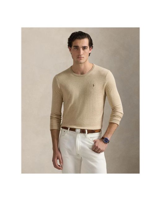 Ralph Lauren Round-Neck Knitwear in het Natural voor heren