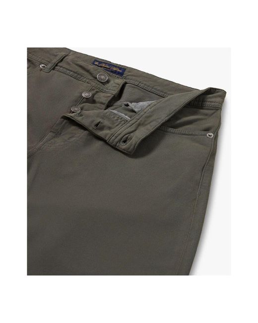 Brooks Brothers Khaki-grüne stretch-baumwollhose mit fünf taschen in Gray für Herren