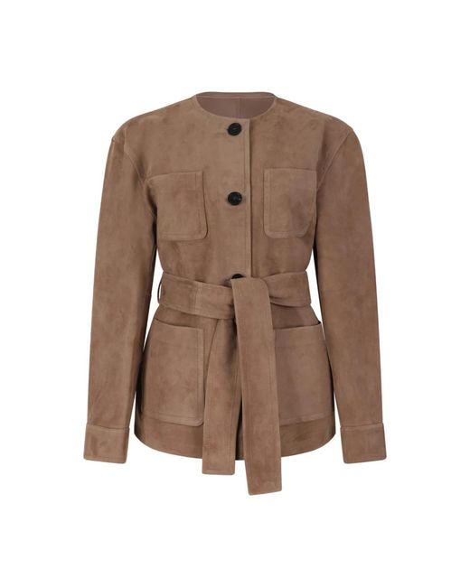 Leather Jackets Max Mara en coloris Brown
