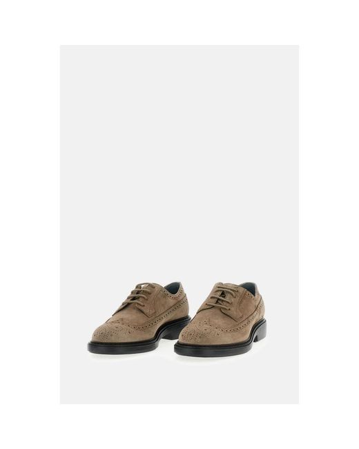Hogan Gray Laced Shoes for men