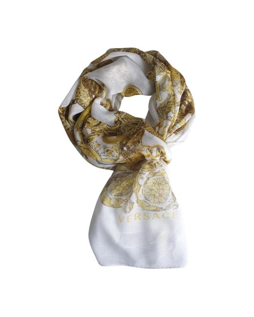 Versace Accessoires ,Veelkleurig ,Foulard Pashmina in het Metallic