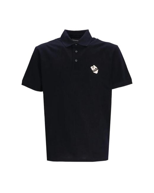 Emporio Armani Black Polo Shirts for men