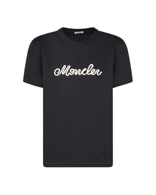Moncler 3D Geborduurd Logo T-Shirt in het Black