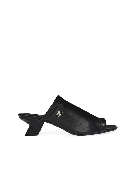 Heeled Mules di Courreges in Black