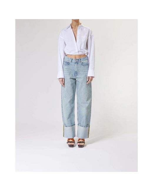Moschino Blue Straight Fit Jeans