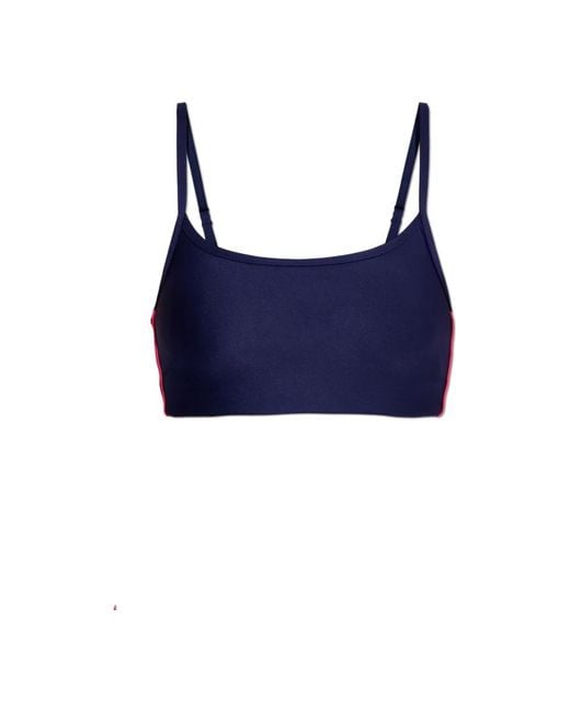 The Upside Blue Oxford Hutton Scoop Neck Bra