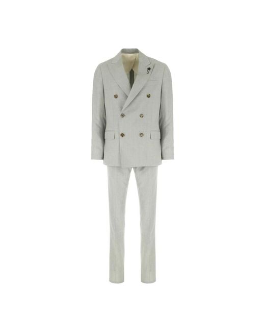 Lardini Double Breasted Suits in het Gray voor heren
