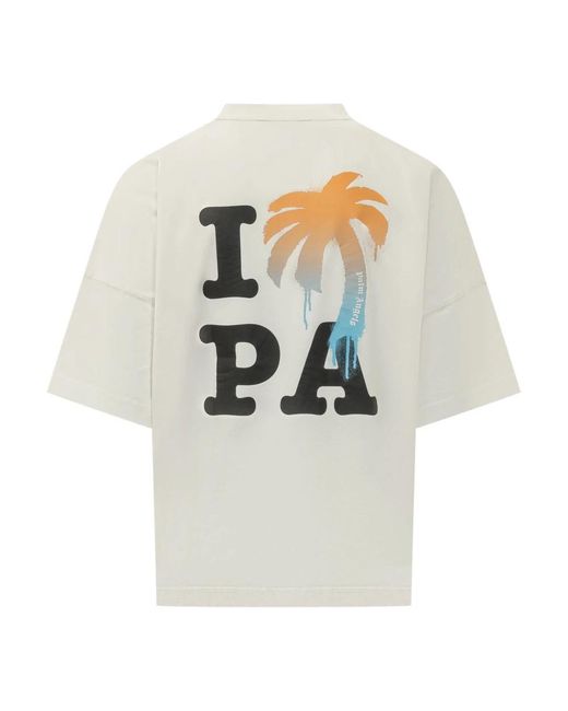 Palm Angels White T-Shirts for men
