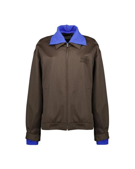 Miu Miu Brown Bomber Jackets