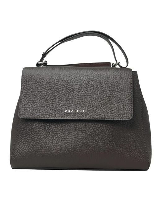 Orciani Black Weiche Leder Iconic Tasche