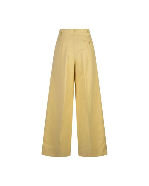 Aspesi Yellow Wide Trousers