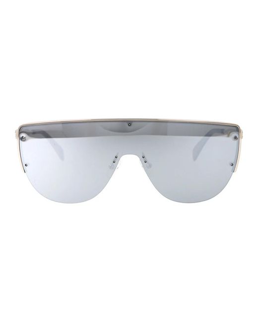 McQueen Accessoires ,Grijs ,Stijlvolle Zonnebril Am 0457S in het White voor heren