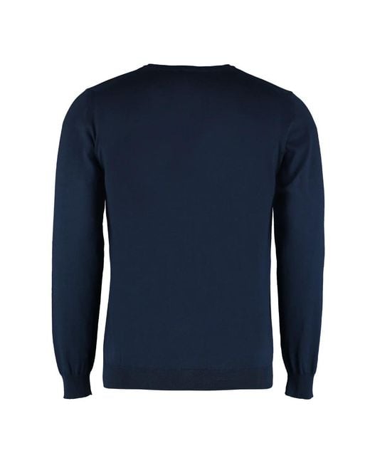 THE (Alphabet) Blue Round-Neck Knitwear for men