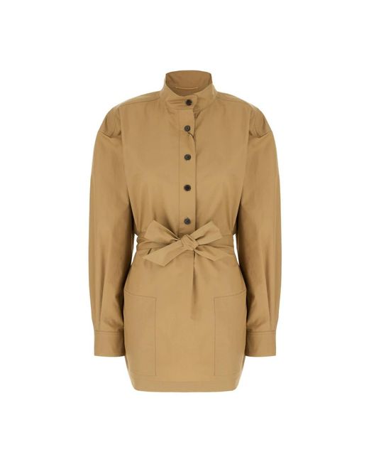 Saint Laurent Natural Shirt Dresses