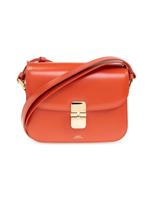 A.P.C. Orange Schultertasche Grace Small