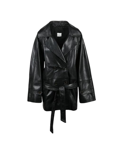 Alysi Black Leather Jackets