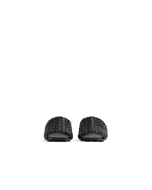 Bottega Veneta Black Heeled Mules