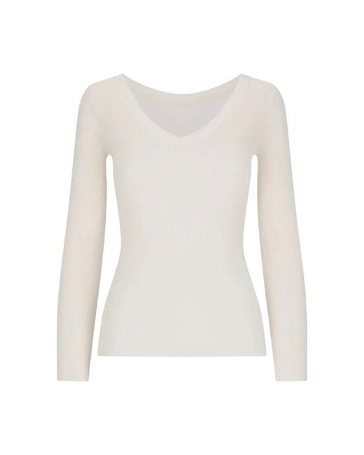P.A.R.O.S.H. White V-Neck Knitwear