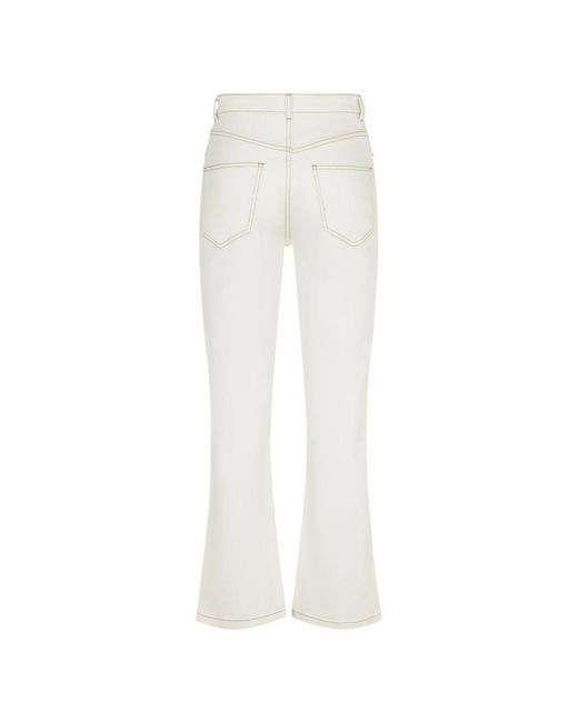 Tory Burch White Bootcut Jeans