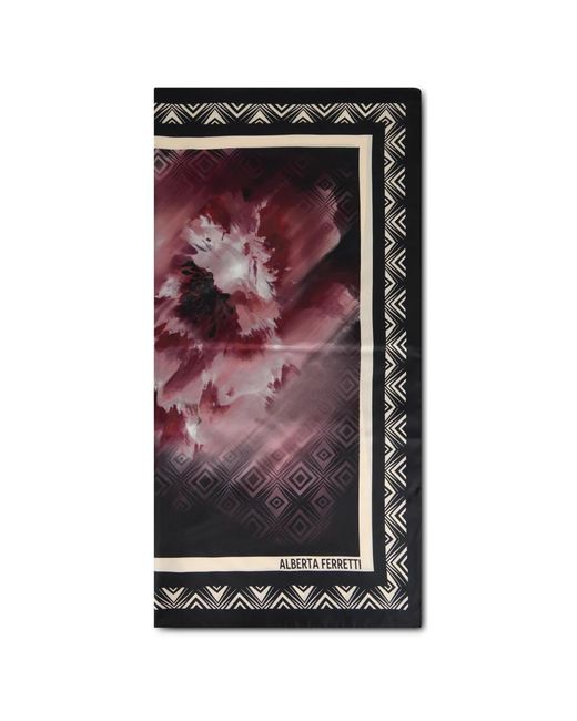 Alberta Ferretti Brown Silk Scarves