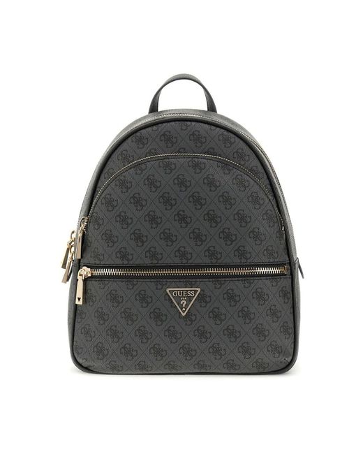 Guess Tassen ,Grijs ,Kolen Logo Handtas Met Ritssluiting in het Black