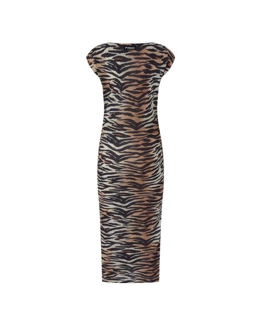 Pinko Brown Tiger-Print Dress