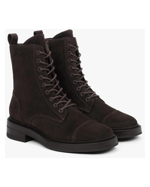 ESTRO Black Lace-Up Boots