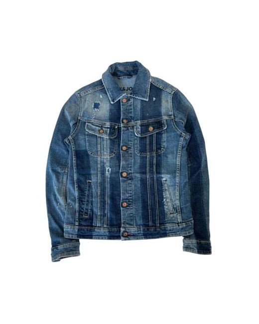 Jack & Jones Jassen ,Blauw ,Katoen Cotton Jacket in het Blue voor heren