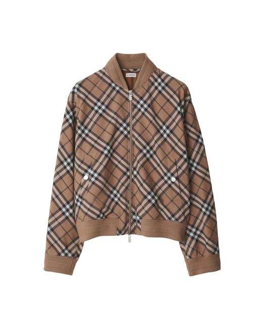 Burberry Brown Bomber Jackets for men