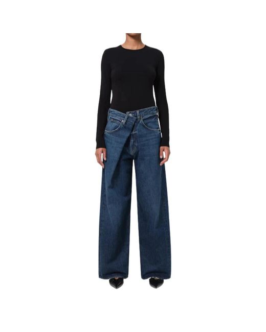 Agolde Blue Jeans Mit Umgeschlagenem Bund Vana Nexus