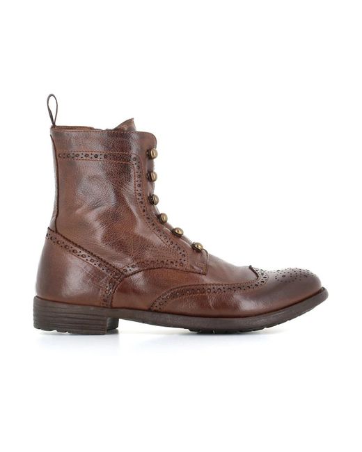 Officine Creative Brown Lace-Up Boots