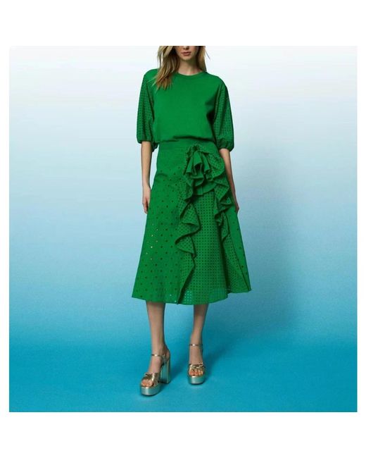 Twin Set Green Midi Skirts