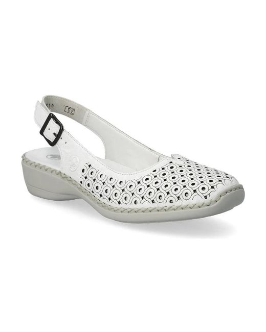 Rieker White Ballerina Shoes